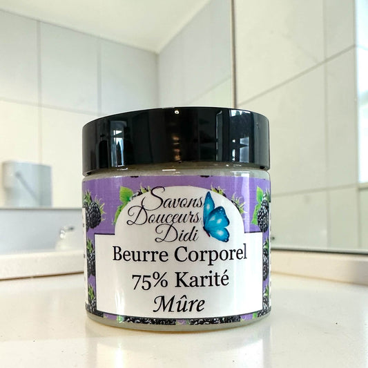 Beurre Corporel 75% Karité à la Mûre